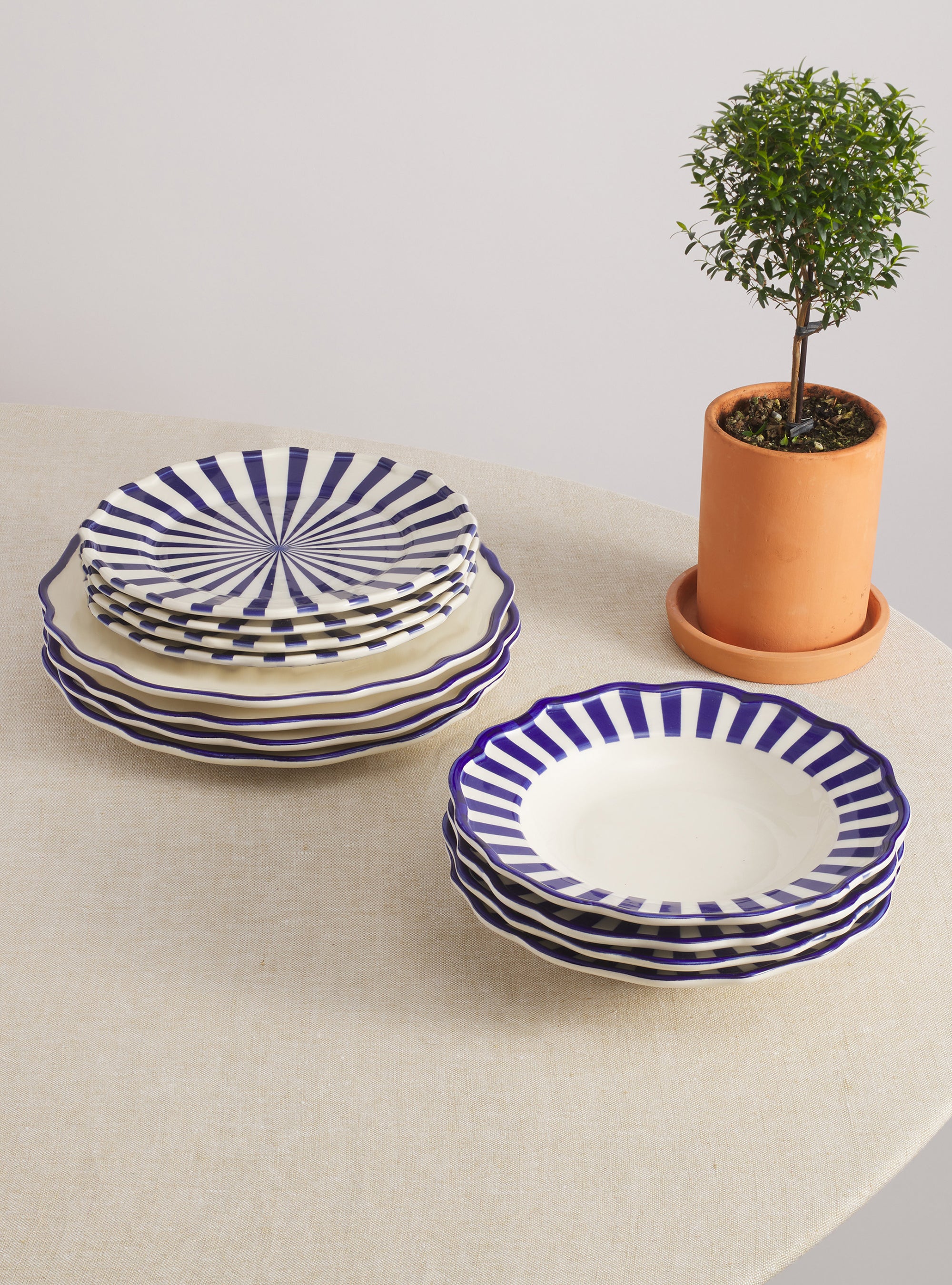 Mixed 12 Piece Dinnerware Set with Pasta Bowl