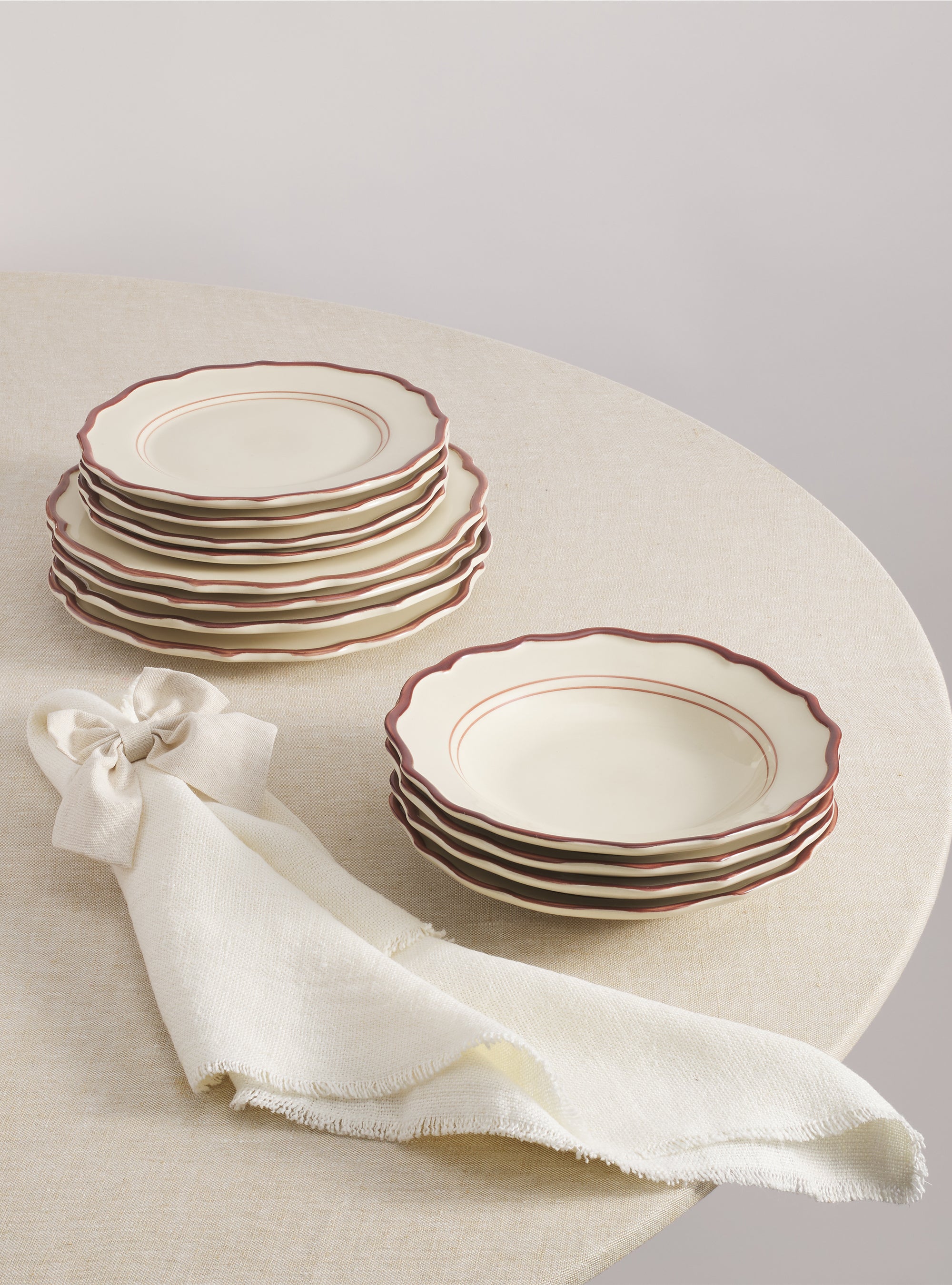 Darlene 12 Piece Dinnerware Set with Pasta Bowl