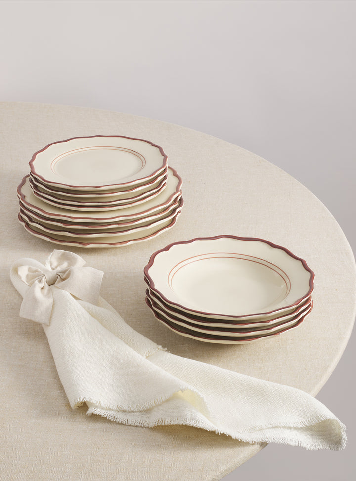 Darlene 12 Piece Dinnerware Set with Pasta Bowl