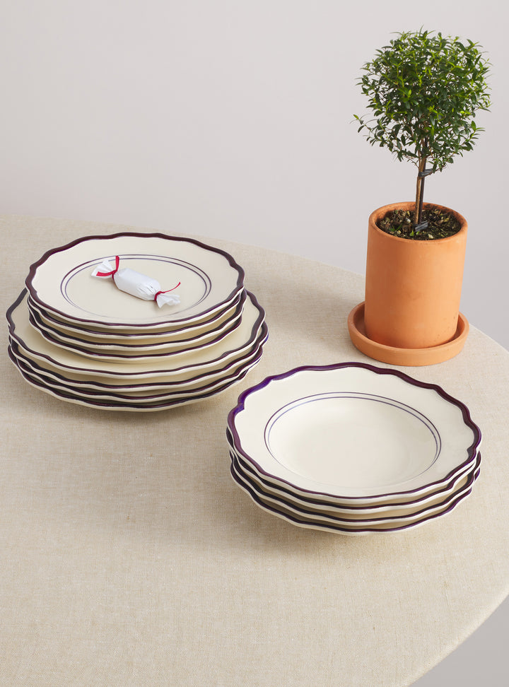 Darlene 12 Piece Dinnerware Set with Pasta Bowl