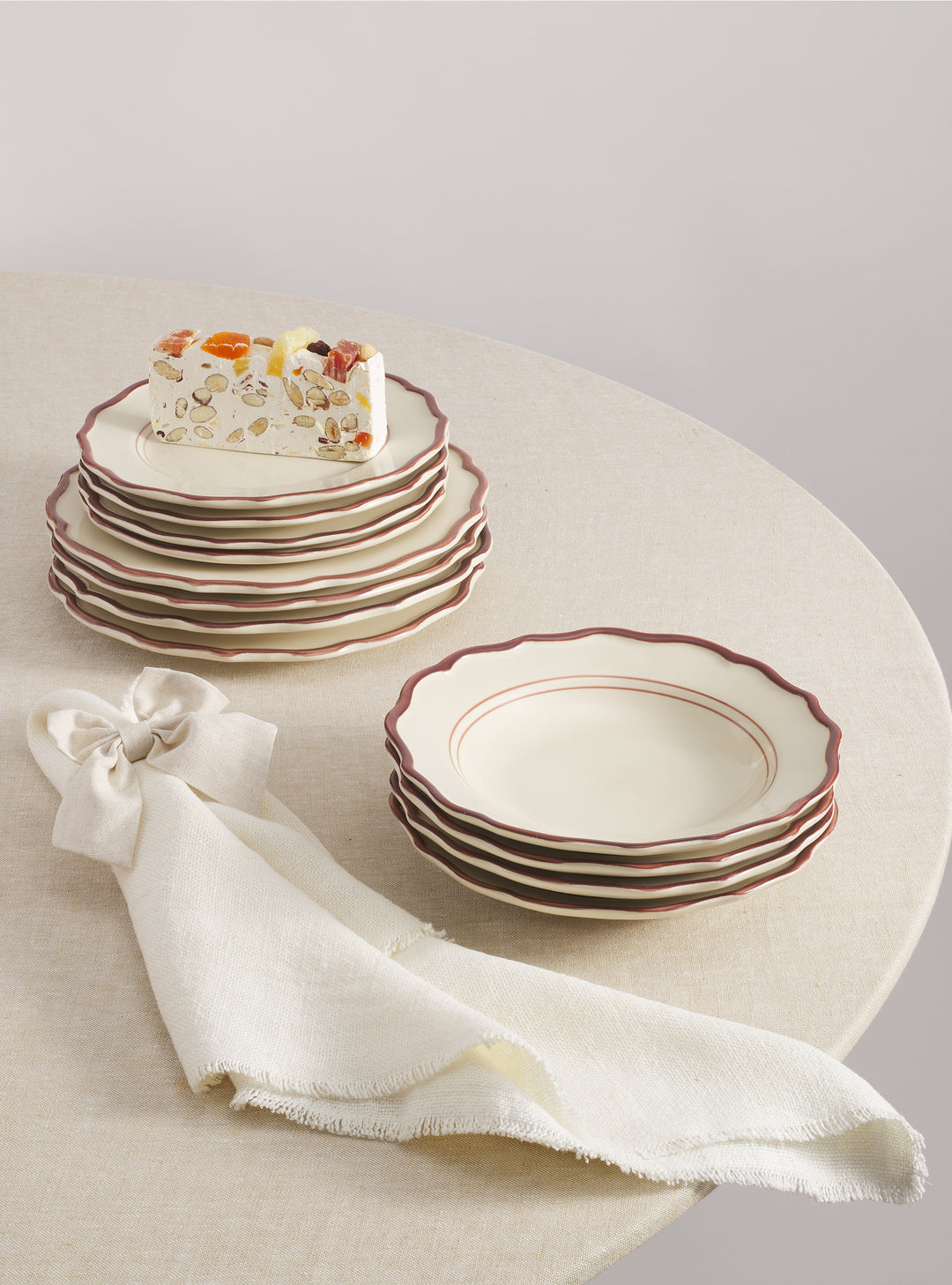 Darlene 12 Piece Dinnerware Set with Pasta Bowl