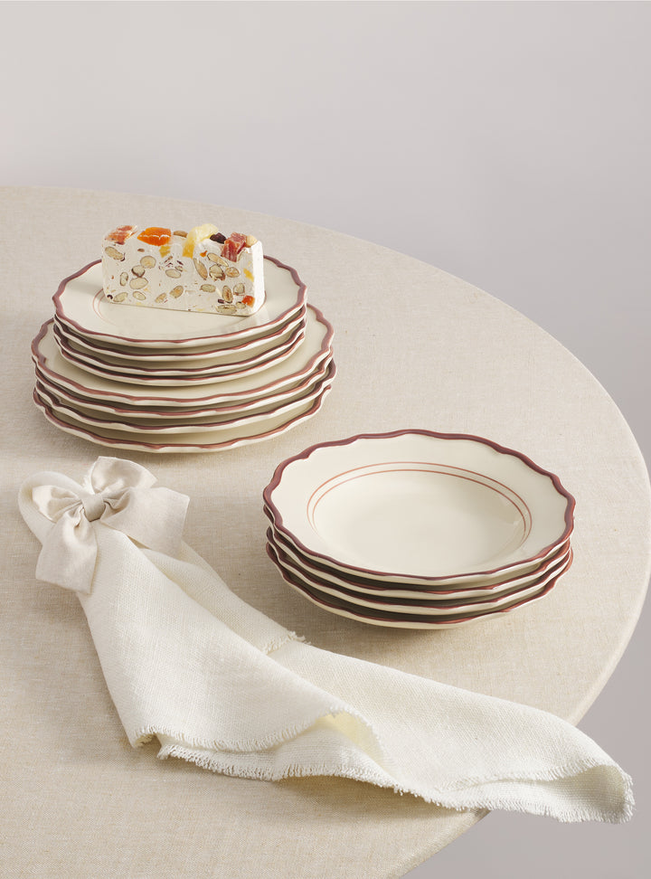 Darlene 12 Piece Dinnerware Set with Pasta Bowl