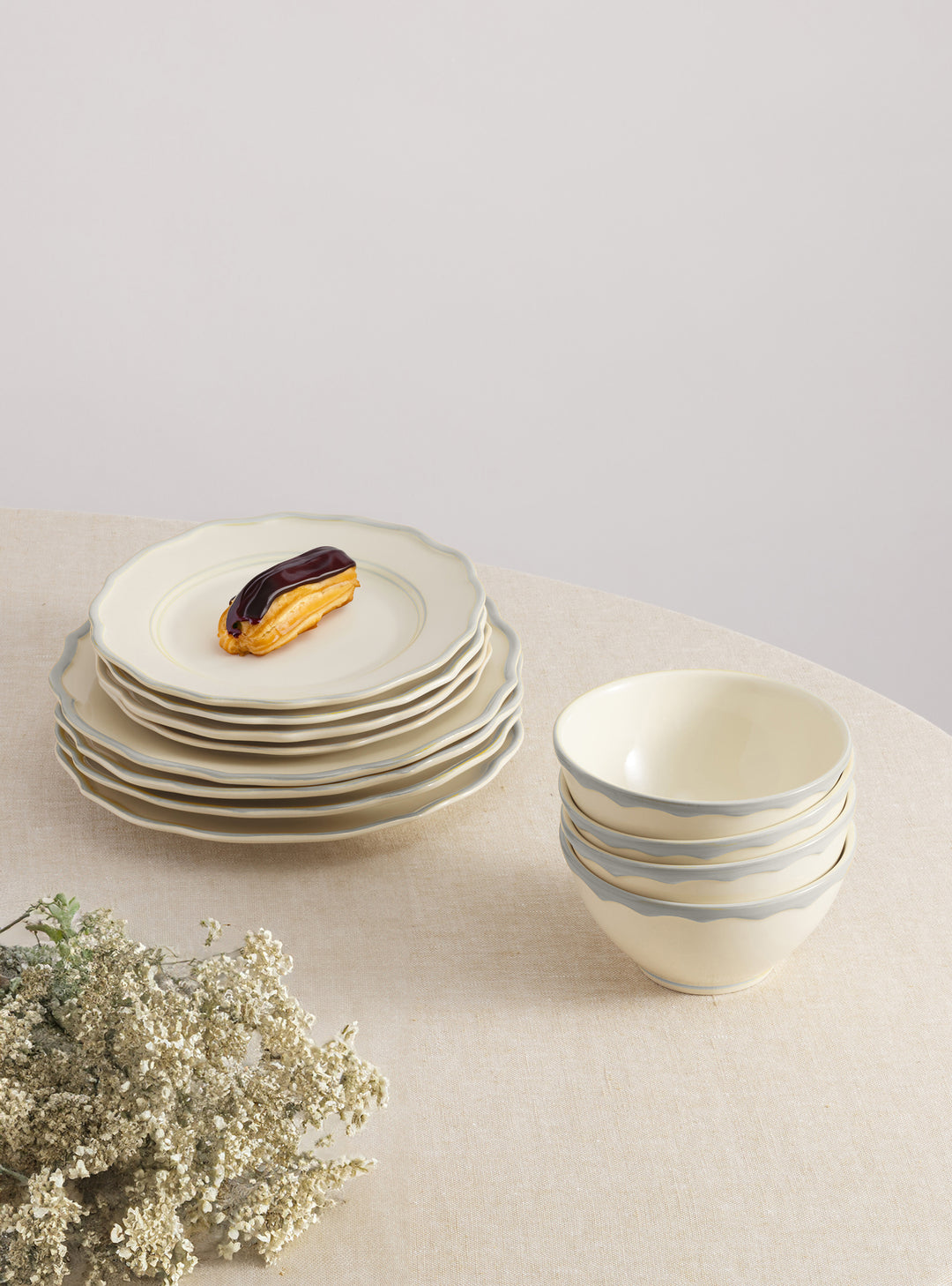 Sylvia 12 Piece Dinnerware Set with Cereal Bowl