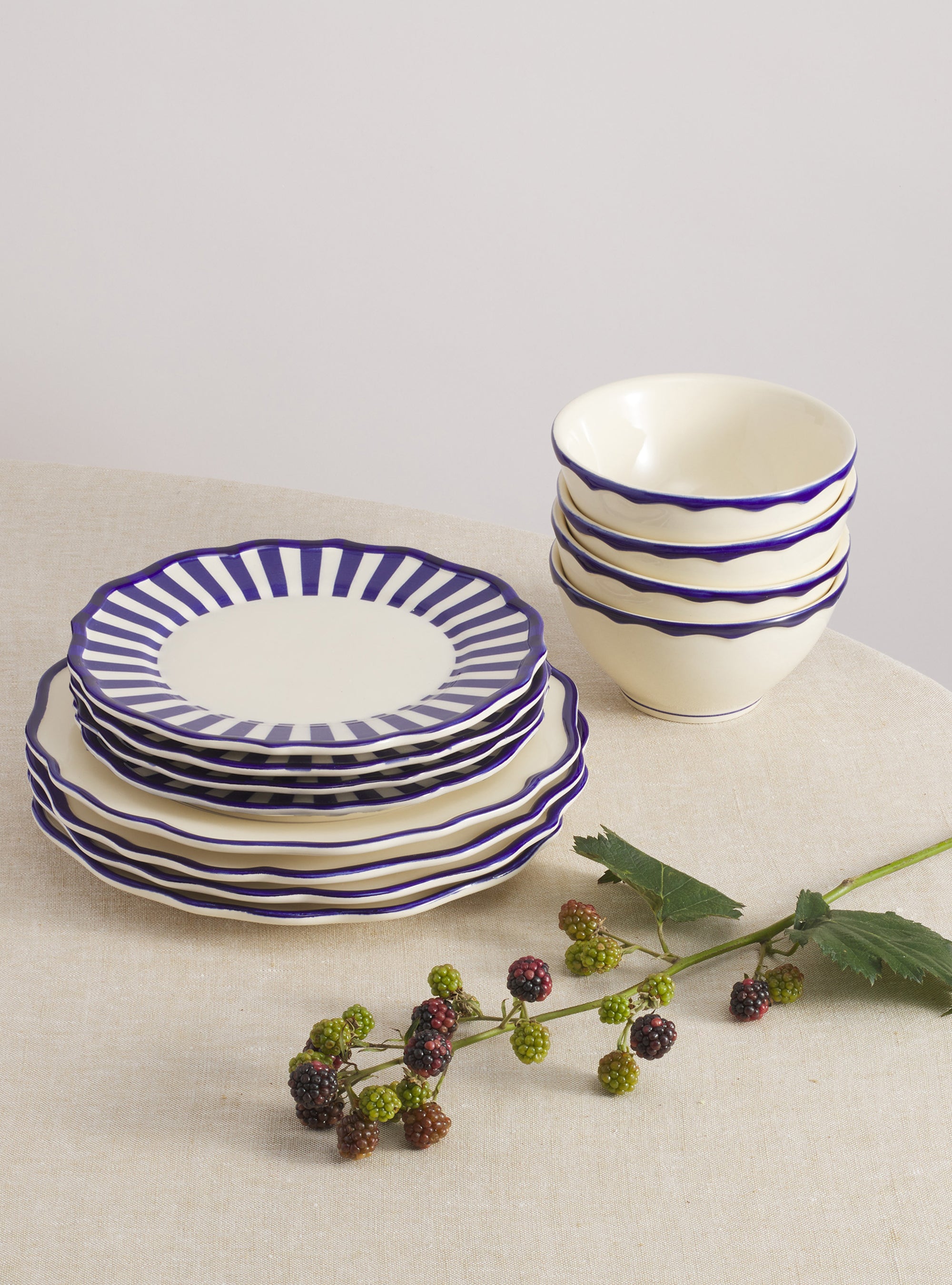 Mixed 12 Piece Dinnerware Set with Cereal Bowl